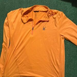 Spyder Vibrant Orange Long Sleeve Prospect Baselayer  Top
